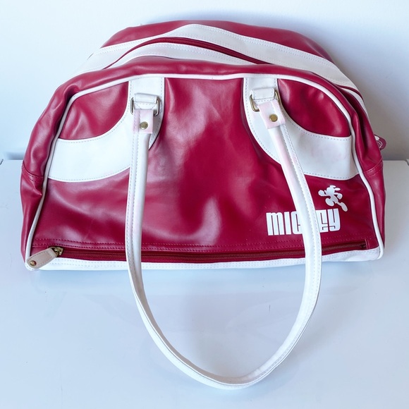 Disney Handbags - Disney Vintage Mickey Bowling/ Overnight Bag Red